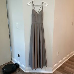 Grey/green long formal dress size 4